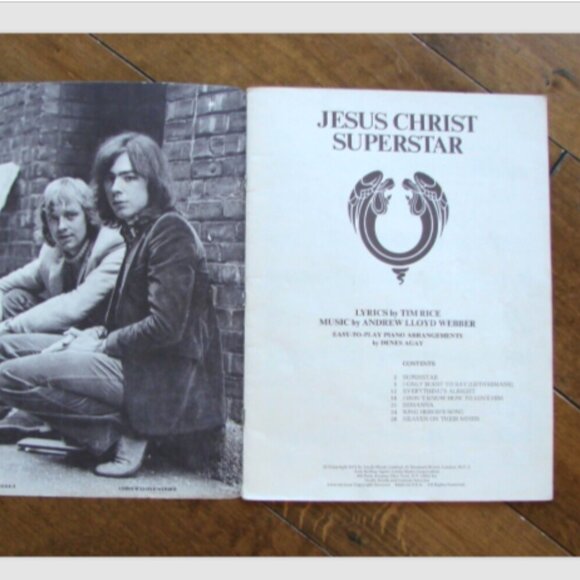 Jesus Christ Superstar Piano Guitar Sheet Music Easy Piano Beginner Vintage 1971 - Picture 2 of 5